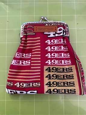 Handmade Red 49ers Themed Coin Purse